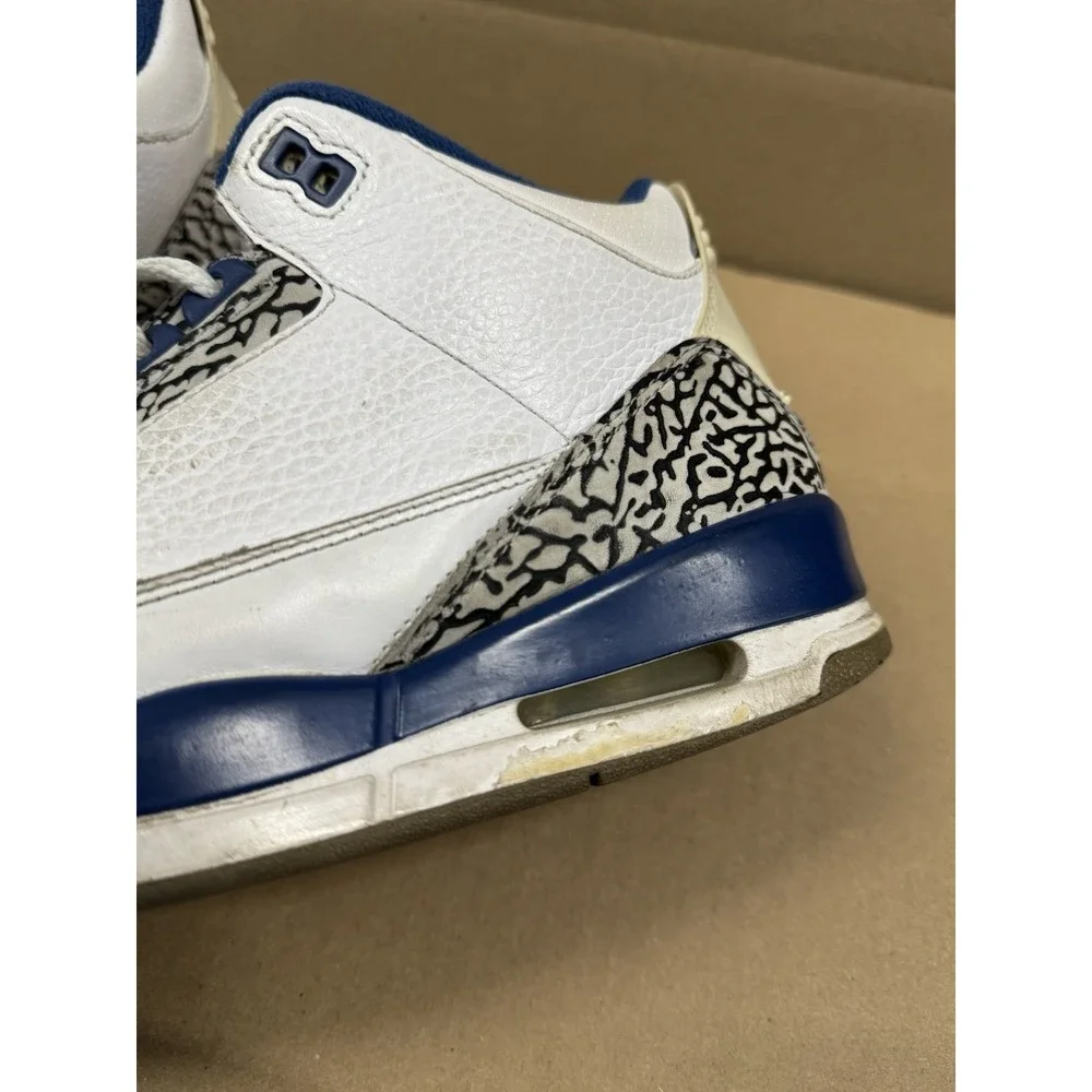 Air Jordan 3 Retro 2011 True Blue‎ Size 9.5 136064-104 OG White Cement Used